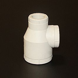 Тройник редуцир. 40*32*32 белый (10/100) ТЕВО