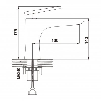 Смеситель д/раковины ROSE Faucet бронза R1601Q