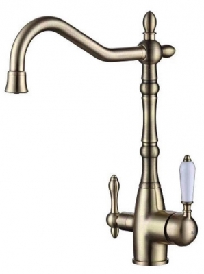 Смеситель д/кухни ROSE под фильтр бронза R158Q