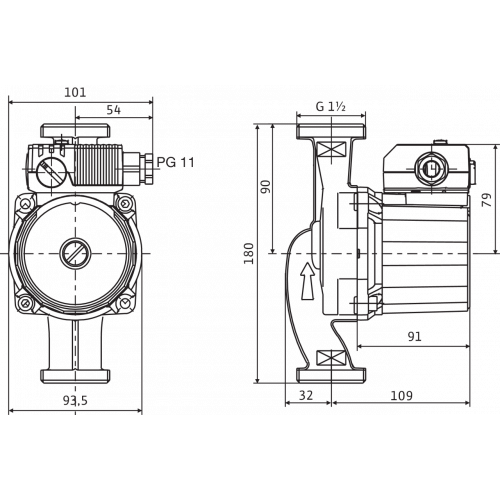Насос STAR-RS 25/8 NEW, без гаек (9168933) WILO