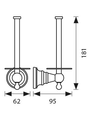 Держатель туалетной бумаги KH-2220 KAISER хром (латунь)