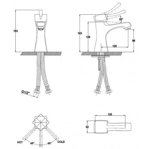 Смес д/раковины Kaiser Verona ф40 (29011)