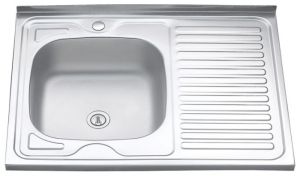 Мойка нерж накладная  MELANA 60*80 левая 0,6/160 (10) 016L