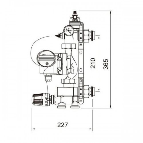 Смесительный узел  без насоса (KMV-NSU 0130-1) Eliteline