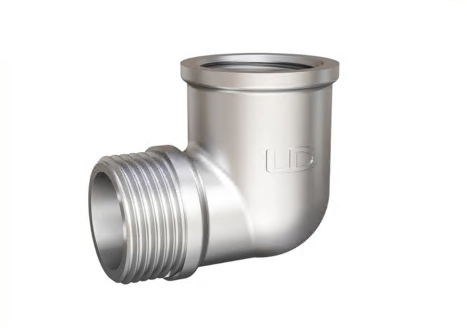 Уголок 1/2" г/ш латунь никель LD  (144)