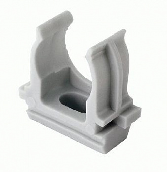 Держатель для ПВХ гофр 16мм серый (200)