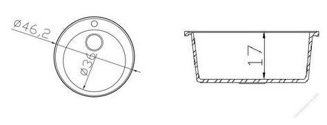 Мойка гранит FOSTO КМД 47 (персик 800) с сифоном