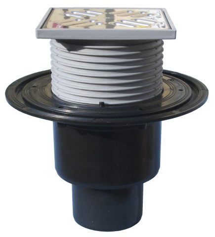 HL 310 N  вертикальный трап DN50/75/110 с решеткой 123х123 мм