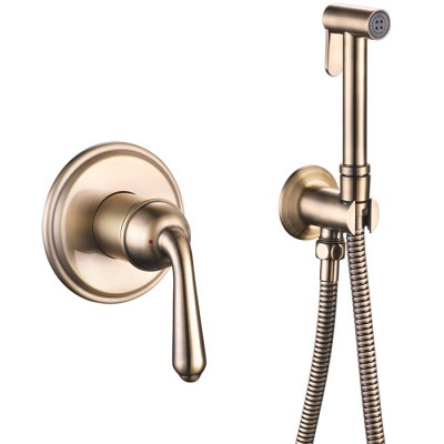 Смеситель с гиг. душ встраиваемый бронза ROSE R0205Q