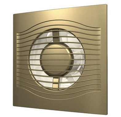 Вентилятор SLIM 4C CHAMPAGNE осевой c обр.клапаном Ду100 (настенный,потолочный) (20)