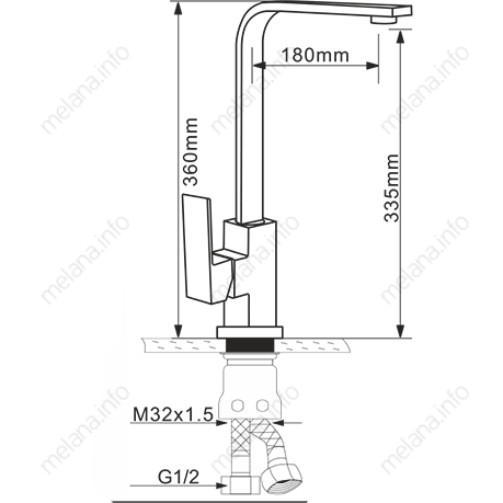 Мойка нерж MELANA 61х51 (3,0х200) сатин ProfLine (H6151)+ смеситель F8114 в ПОДАРОК!!