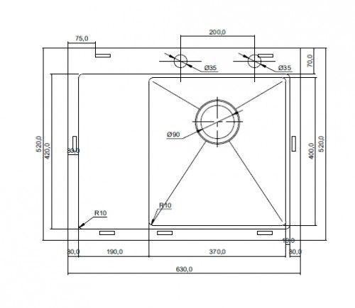 Мойка кухонная Seaman Eco Marino SMB-6352LSK