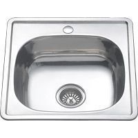 Мойка нерж врезная  MELANA 48х48  (0,6х160) (15) 021