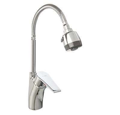 Смеситель д/кухни Solone (EZA4-C090)  бок. гибкий излив нерж.