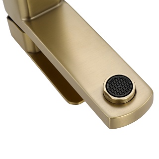 Смеситель д/умывальника "AOMORI" (AOM-1011BG) нерж, браш.золотоTOKITO