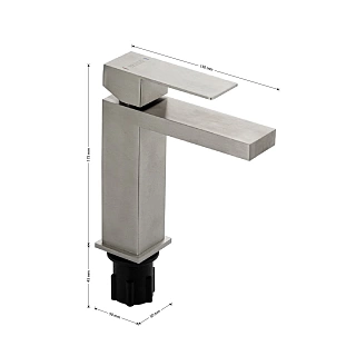 MAGNUS Смеситель д/раковины, литой корпус , нерж ст 304 код 9155