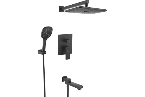 Душ. система ROSE встраиваемая 3 в1 черный R2835H