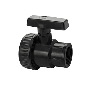 Кран шаровый 1" г/г, РАЗБОРНЫЙ, ручка - бабочка, из высокопрочного АБС MAK (4705)