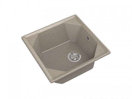 Мойка комп. GRANFEST UNIQUE GF-U-500 (500х500) песочный с сифоном