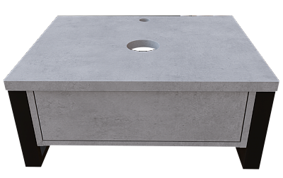 Тумба 60 "GRUNGE LOFT-60" подвесная Бетон светлый 1 ящ. 1 Марка 