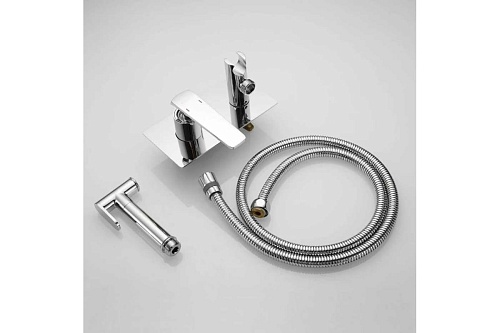 Смеситель с гиг. душ встраиваемый хром SHEVANIK S8005