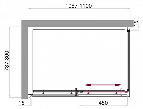 ДУШЕВОЙ УГОЛОК BELBAGNO UNO-AH-1 110/80-C-Cr