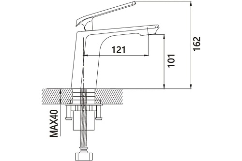 Смеситель д/раковины SHEVANIK хром S8001