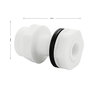 Отвод для бака  3/4" MAC  из  высокопрочного  АБС (4731)