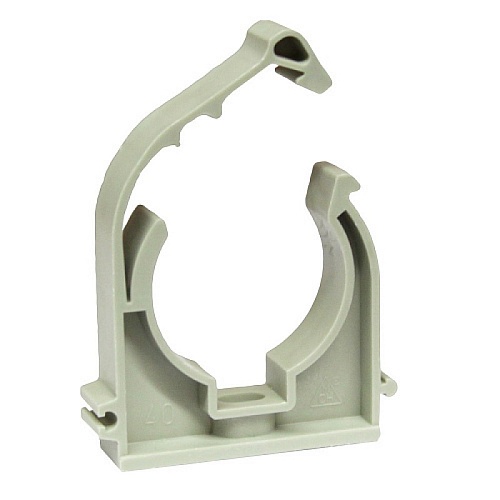 Зажим 25 с защелкой серый (40/400) ПРО АКВА (РА18910G)