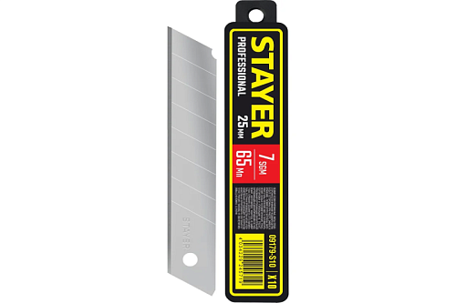 Лезвия 25мм STAYER  сегментированные, 10 шт (09179-S10)               