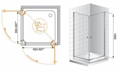 ДУШЕВОЙ УГОЛОК CEZARES TRIUMPH-A-2 90-P-Cr