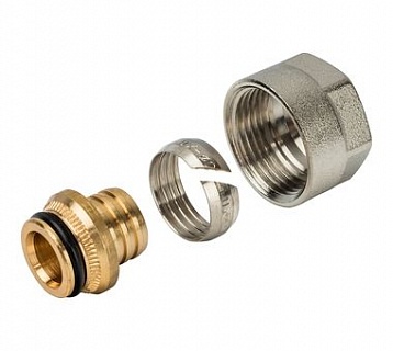 TР 97 Соединение 16мм для труб из м/пласт., резьба 24х19  (67821612) (50/400) АКЦИЯ