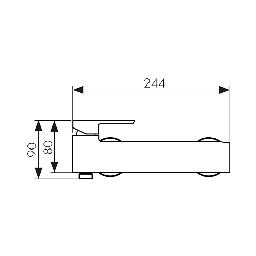 Смес д/душа Kaiser Saga ф25 (53077)