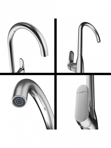 Смеситель д/кухни "Takase" (TAK-1013) высокий излив TOKITO