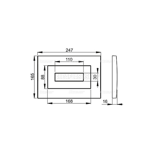 Кнопка управления систем инст. AlcaPlast М571 (хром) 