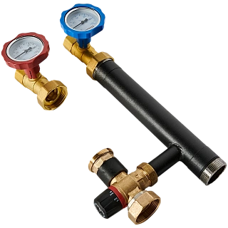 Группа насосная группа  с термост.клапаном 1" без насоса (RDG-0002-012501) ROMMER замена арт100393