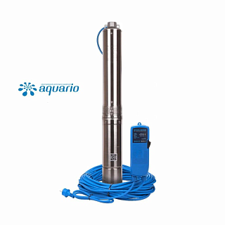 Насос скваж 3,5" ASP1.8E-50-90(P) плавн. пуск, G1"вн.р., Qmax=60л/мин, Hmax=62м, 1х220В, P1=0.75кВт, кабель 50м (3405) Aquario