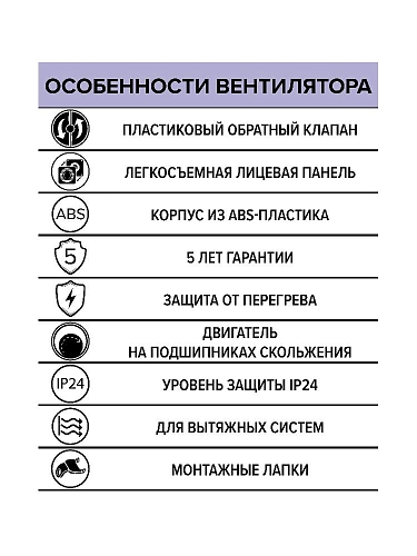 Вентилятор WAVE 120C D120 с обратным клапаном 
