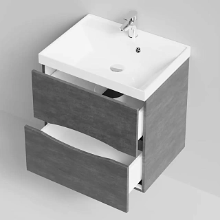 Комплект мебели 60 "Лайт-60" подвесная Серый камень Водолей (ум.Classic-60/Астория-60) 