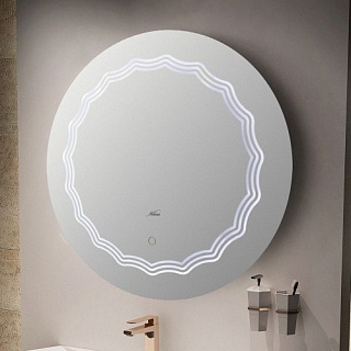 Зеркало 60 "MELANA-600" c LED подсветкой круглое (сенсор на зеркале) ф 600 (MLN-LED085) MELANA 