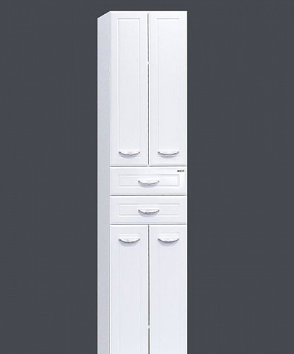 Пенал напольный "Дрея" 40см 2 ящ.  белый  MISTY