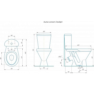 Унитаз-комп "Стандарт" белый (КСФ) 
