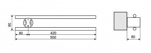 Полотенцесушитель "Smart DRY" R2 500х90 П2 КРУГ  TERMINUS
