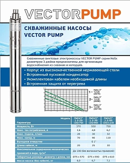   VectorPump Helix 3" 1,2-50(30/110)(,750, Hm 110,Qm 32/, .30, 1") ,,  106237