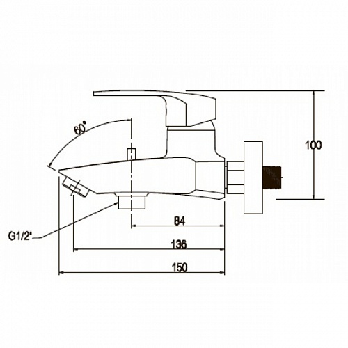 Смес д/ванны к/н Kaiser Guss ф35 (68022)