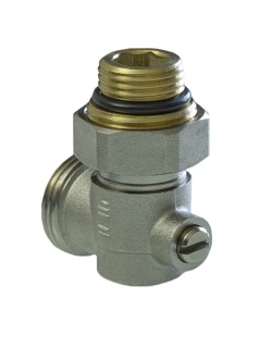 Узел нижнего подключения для радиатора раздельный угловой 3/4"x1/2"  VR1156  VIEIR