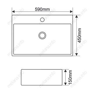 Умывальник фигурный 803-7295 (А121) MELANA