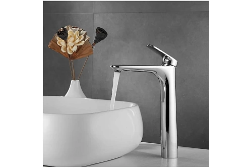 Смеситель д/раковины SHEVANIK высокий хром S8511