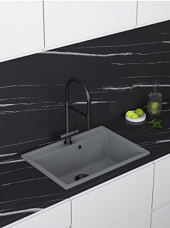 Мойка гранит FOSTO NOVA 70-50 (серый) без сифона 