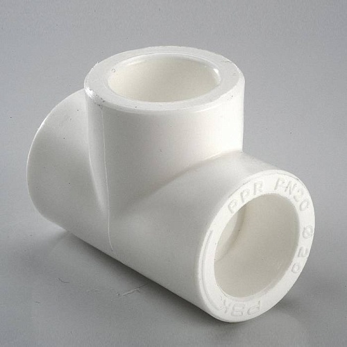 Тройник однозначный 90 белый РВК